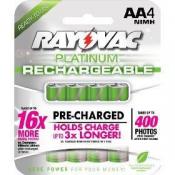 Rayovac PLATINUM Low Discharge NiMH Carded AA 4-Pack (old stock)